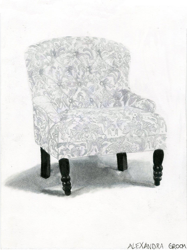 High Back Chair in Pencil