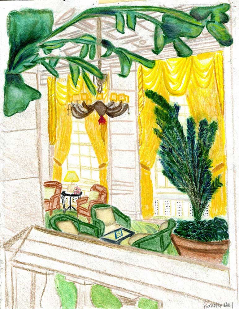 Room with Yellow Curtains